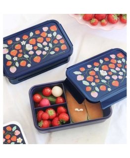 A Little Lovely Bento vaikų priešpiečių dėžutė ‘Braškės’