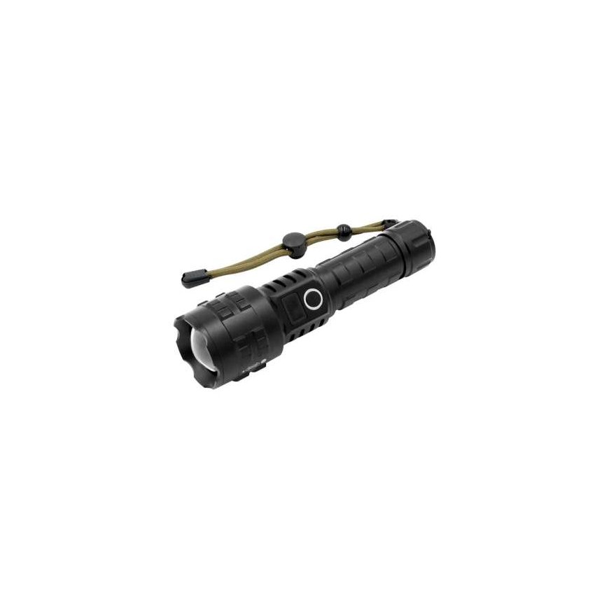 Orno LED Flashlight 15W, 1200lm, 3000mAh, zoom function, digital battery indicator