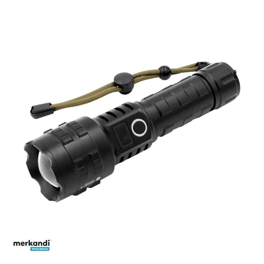 Orno LED Flashlight 15W, 1200lm, 3000mAh, zoom function, digital battery indicator – 2