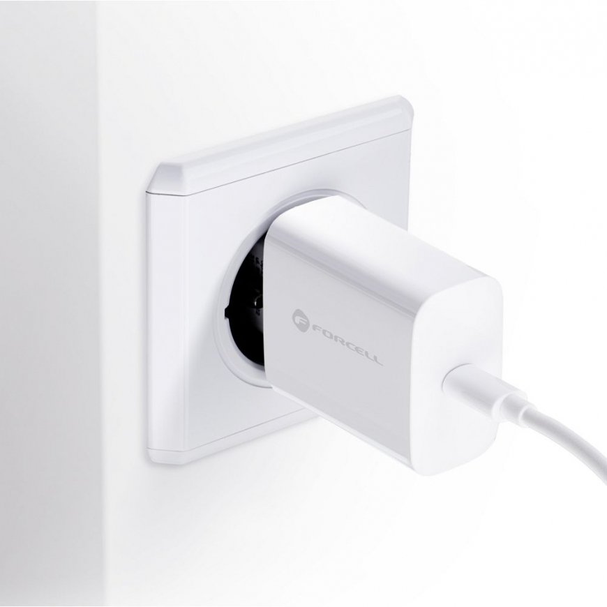 Forcell TFK-TC-25WPD Наушники, Смартфон, Умные часы, Планшет Белый Кабель переменного тока Быстрая з – 4