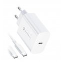 Forcell TFK-TC-25WPD Наушники, Смартфон, Умные часы, Планшет Белый Кабель переменного тока Быстрая з Forcell TFK-TC-25WPD Наушники, Смартфон, Умные часы, Планшет Белый Кабель переменного тока Быстрая з