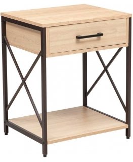 Fotelis Home4You Šoninis staliukas / naktinis staliukas HELVE 48x40xH60cm, melamiin