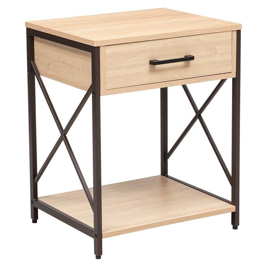 Home4You Side Table / Nightstand HELVE 48x40xH60cm, melamine