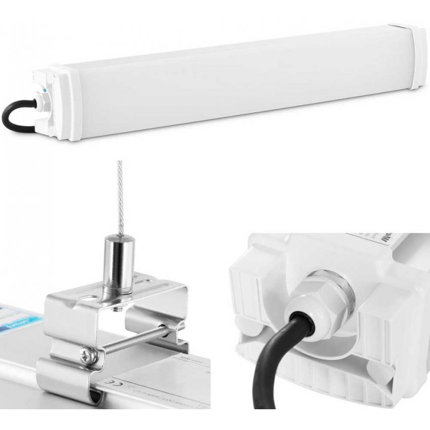 Wiesenfield LED lamp, ūdensizturīgs, hermētisks, darbnīcas