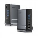 Vention TPUH0 dokstacija Vadu USB 3.2 Gen 2 (3.1 Gen 2) Type-C Melns, Pelēks