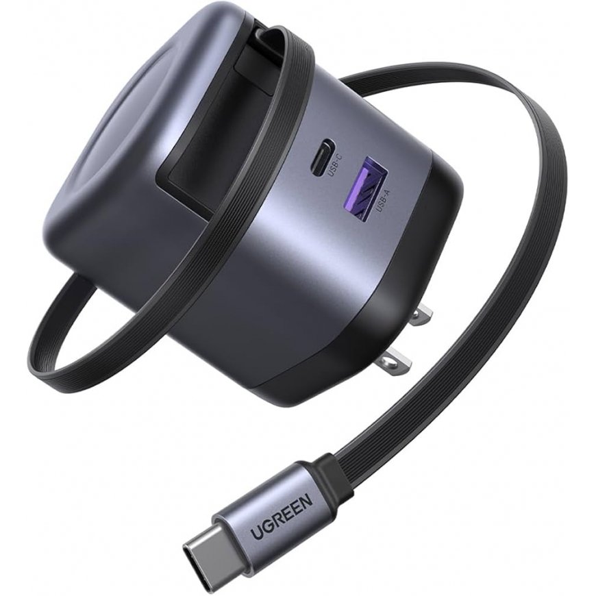 UGREEN 65W GaN Fast Charger with Retractable Cable – 2