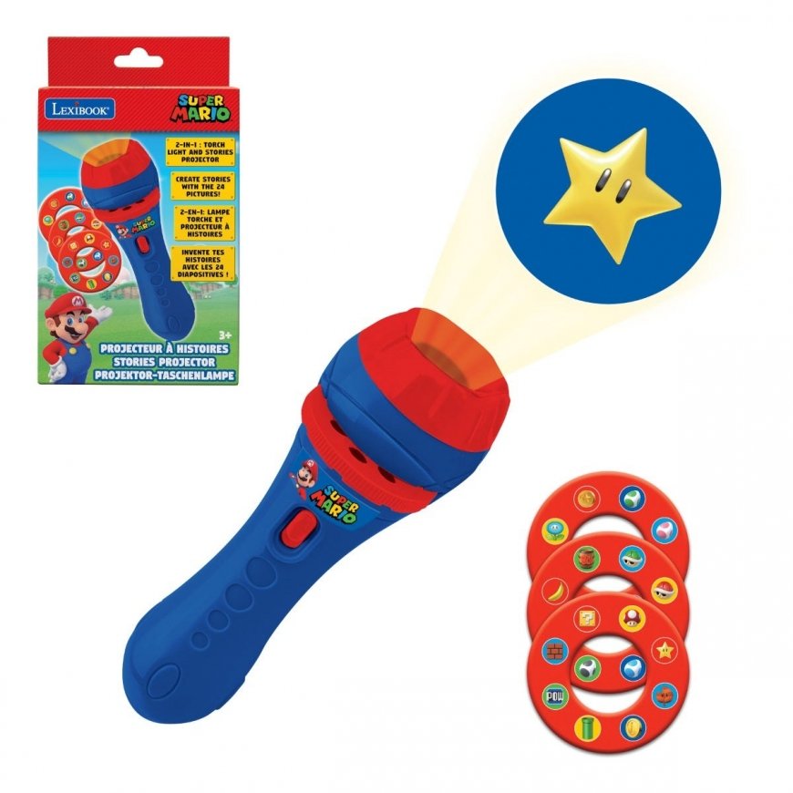 Lexibook – "Super Mario" themed story "Projector" and "Torch Light" – (LTC050NI)