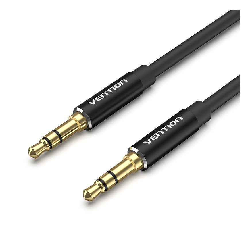 Vention BAXBD garso kabelis 0,5 m 3.5mm Aliuminis, Juoda