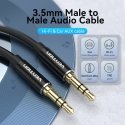 Vention BAXBD audio kabelis 0,5 m 3.5mm Alumīnijs, Melns