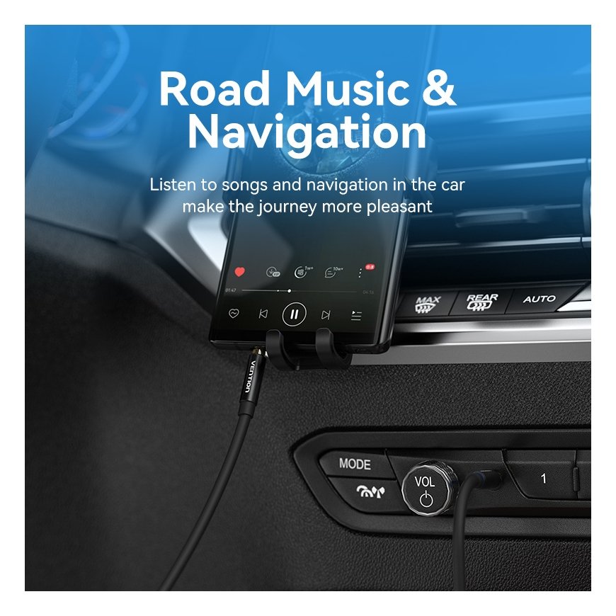 Vention BAXBD audiokaapeli 0,5 m 3.5mm Alumiini, musta – 5