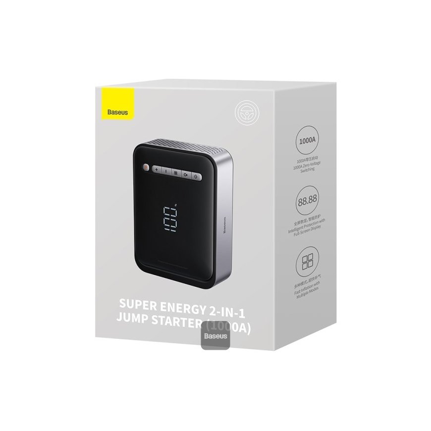 Baseus Powerbank / Sāknētājs + Kompresors