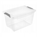 Box with lid clipbox Leonie 28.5x18.5x16cm 5.4L transparent Box with lid clipbox Leonie 28.5x18.5x16cm 5.4L transparent