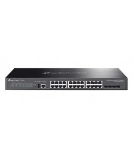 TP-Link Omada SG5428X tīkla pārslēgs Vadīts L3 Gigabit Ethernet (10/100/1000) Melns