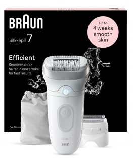 Braun Silk-épil 7 7-041 Pelēks, Balts