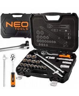 Neo Tools 1/2" socket wrench set, 25 pcs, satin finish