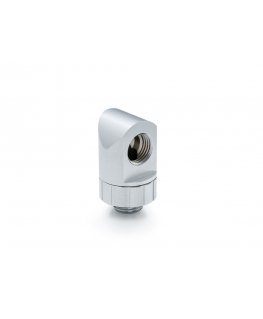 Bitspower Artemis 90 Degree Fitting - Rotatable, Sandblasted Silver