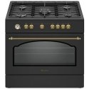 Ravanson Retro KWGE–90AR Gas and Electric Cooker (Black) Ravanson Retro KWGE–90AR Gas and Electric Cooker (Black)