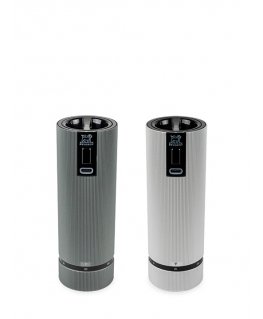 Peugeot Line Electric Salt & pepper grinder set Grey