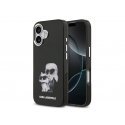 Dėklas Karl Lagerfeld IML Aquarelle Karl & Choupette & Logo MagSafe do iPhone 17, juoda spalva