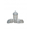 Twistshake antipumpuojantis buteliukas Pro Double 330ml pilkas 79042 Twistshake antipumpuojantis buteliukas Pro Double 330ml pilkas 79042