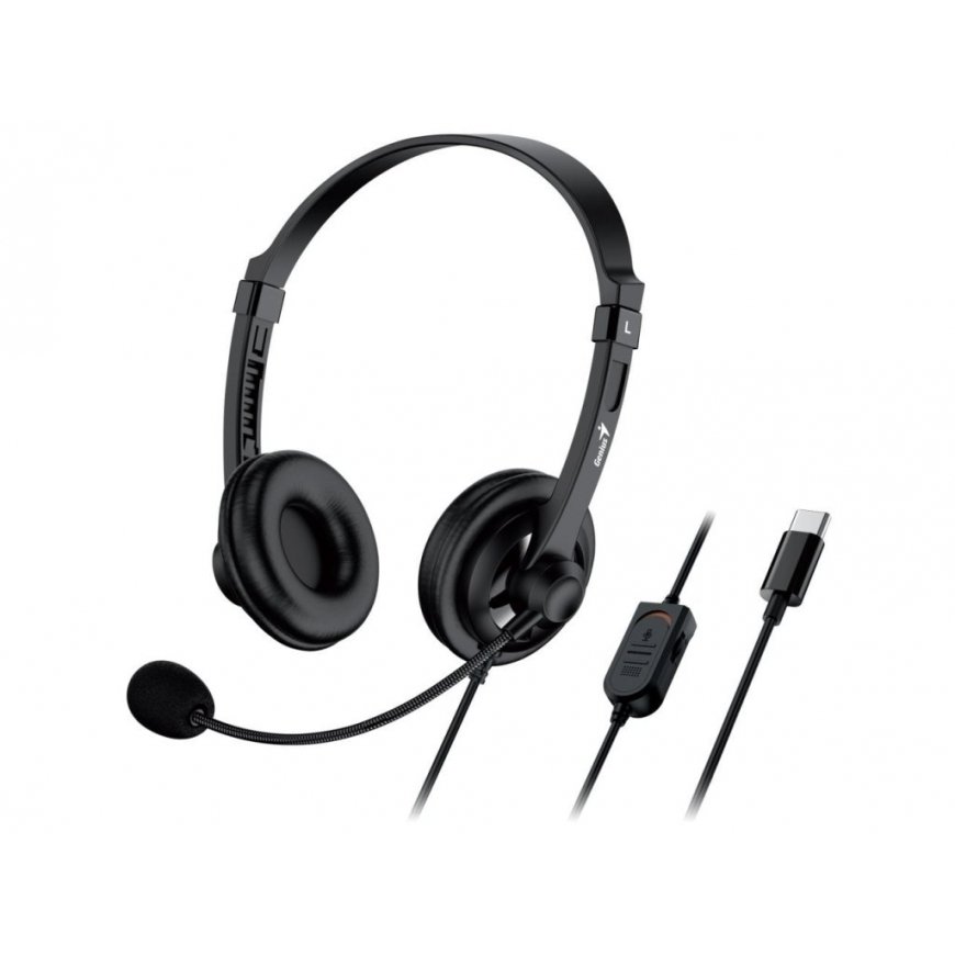 GENIUS austiņas HS-230U/ USB-C/ kabeļa garums 2.4 m