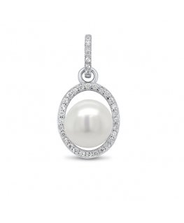 Brilio Silver Brilio Silver Elegant Silver Pendant with Zirconia and PT02 Pearl