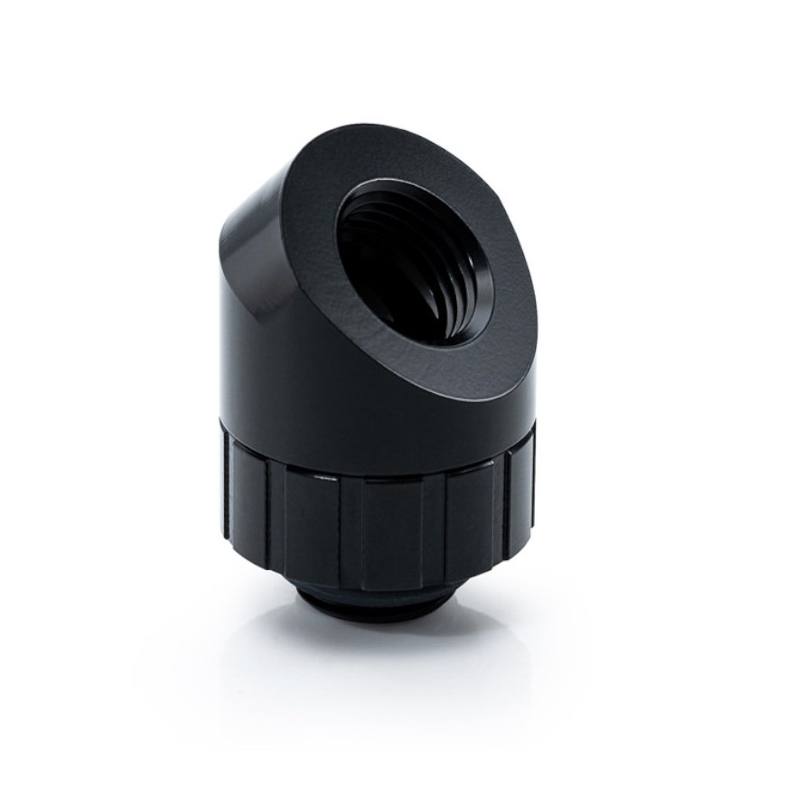 Bitspower Artemis 45 градусов фитинг - вращающийся, матовый черный – 2
