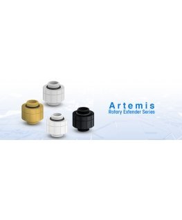 Bitspower Artemis Rotary Extender - matinė juoda