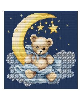 Luca S Cross Stitch Kit. "Teddy Bear Universe" 16 x 16 cm SB1436