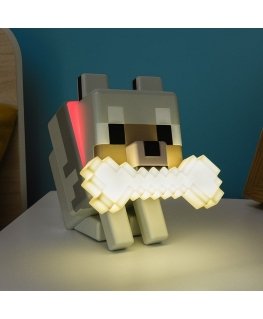 Paladone Minecraft Wolf GloBuddies -valaisin | 14,3 cm