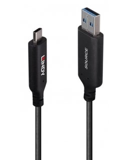 Lindy 25m USB 3.2 Gen 1 Type A to C Fibre Optic Hybrid Cable