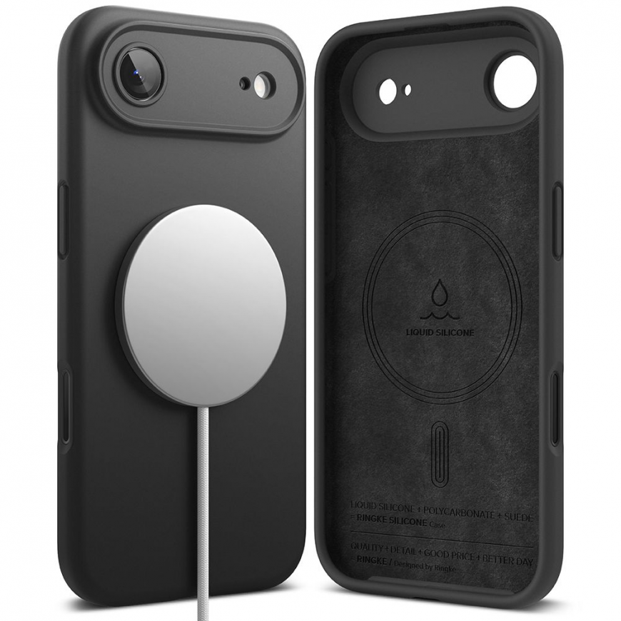 Ringke Silicone Magnetic MagSafe Case for iPhone 17 Air - Black – 2
