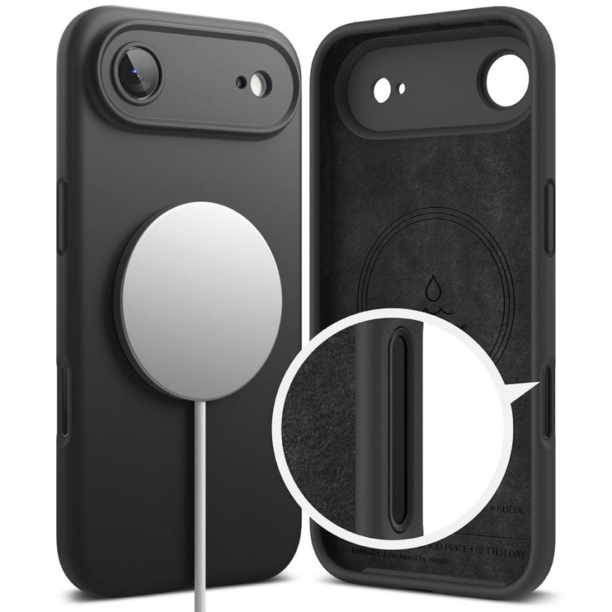 Ringke Silicone Magnetic MagSafe Case for iPhone 17 Air - Black – 3