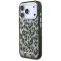 Karl Lagerfeld IML Leopard-kuori MagSafe iPhone 17 Pro:lle ruskea