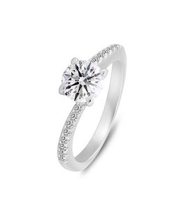 Beneto Žavus hopeasormus kirkkailla zirkoneilla AGG389