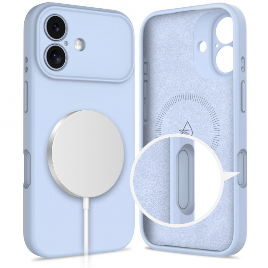 TECH-PROTECT SILICONE MAGSAFE IPHONE 17 MIST BLUE – 2
