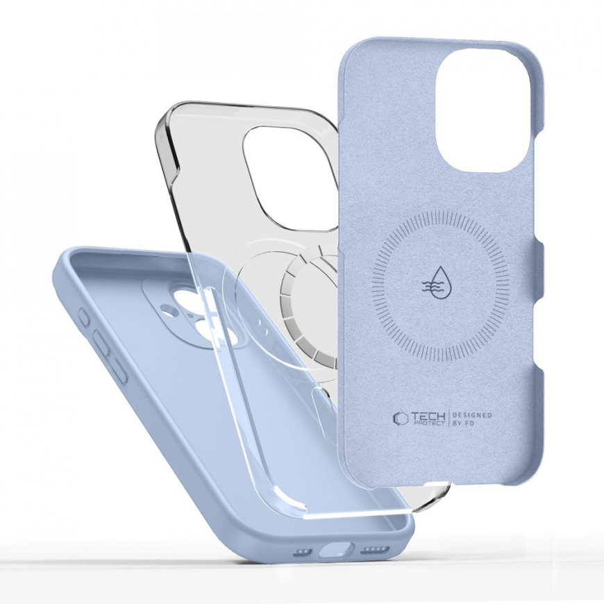 TECH-PROTECT SILICONE MAGSAFE IPHONE 17 MIST BLUE – 3