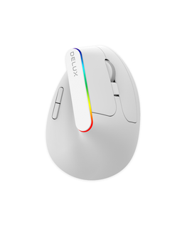 Беспроводная вертикальная мышь Delux M618C RGB черная