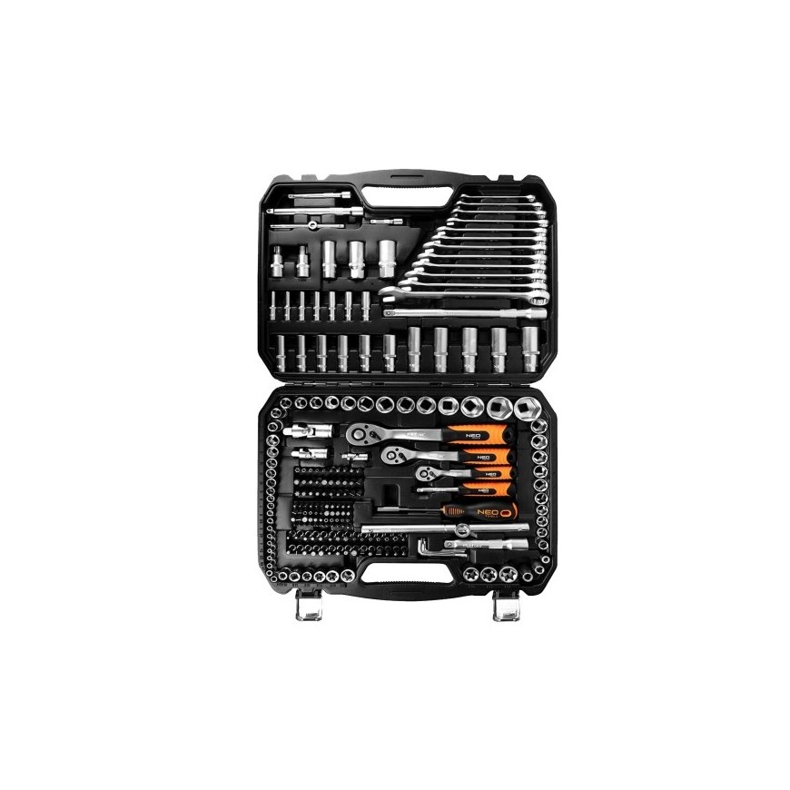 Neo Socket Wrench Set 216 pcs 1/2", 3/8", 1/4"