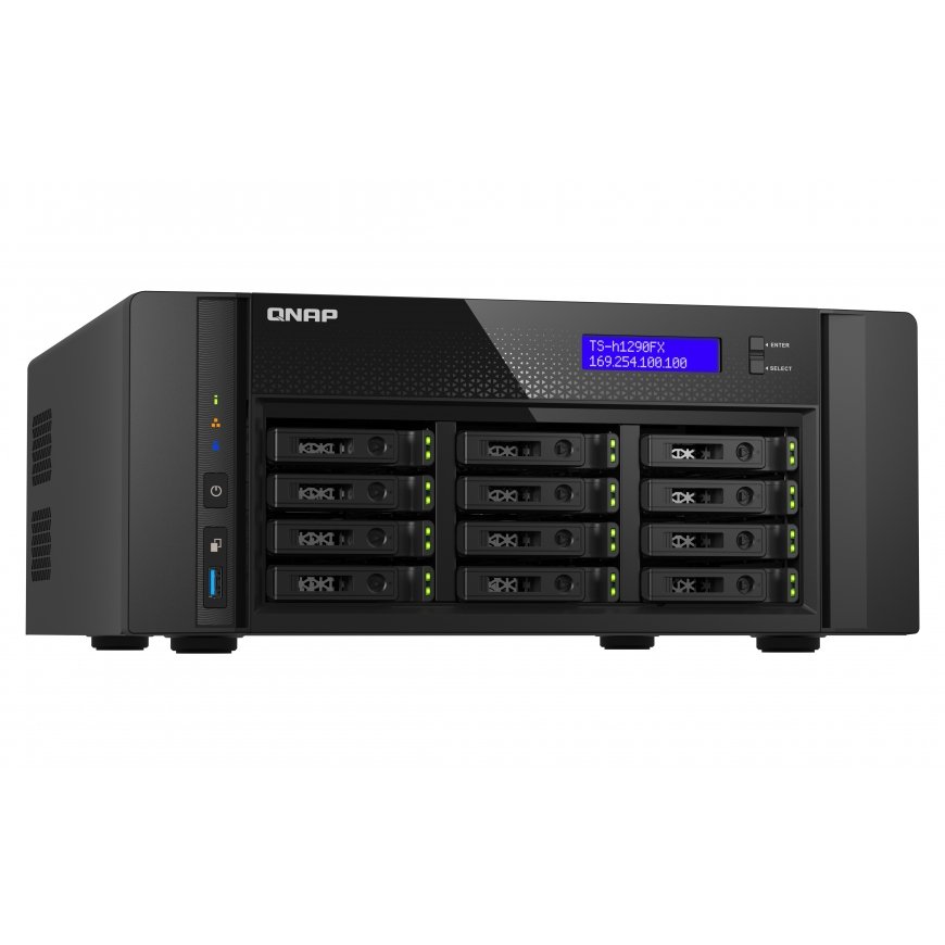 QNAP TS-h1290FX NAS Tower EPYC 7232P 64 GB DDR4 0 TB QuTS hero Must – 2