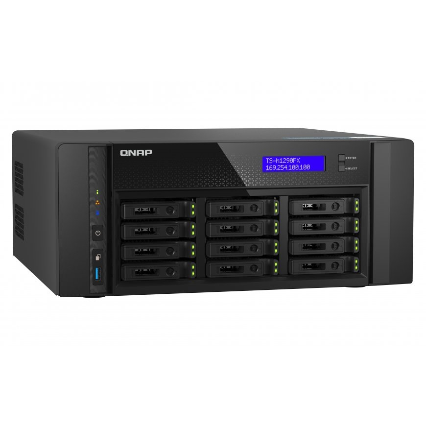 QNAP TS-h1290FX NAS Tower EPYC 7232P 64 GB DDR4 0 TB QuTS hero Black – 3