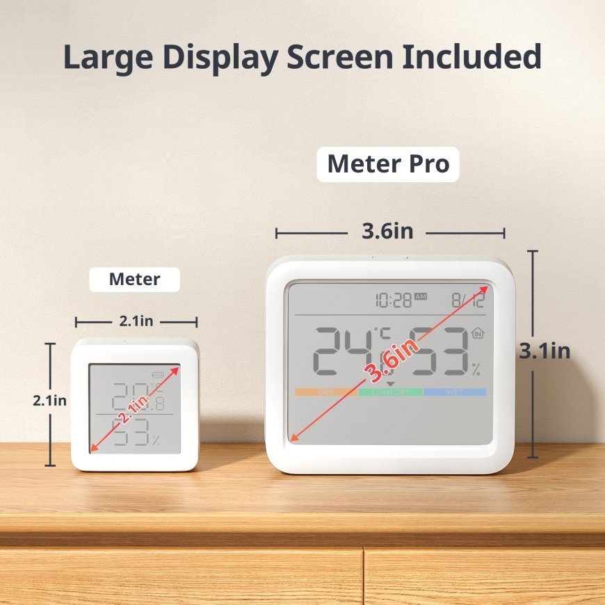 SwitchBot Meter Pro Balts LCD Baterija – 4