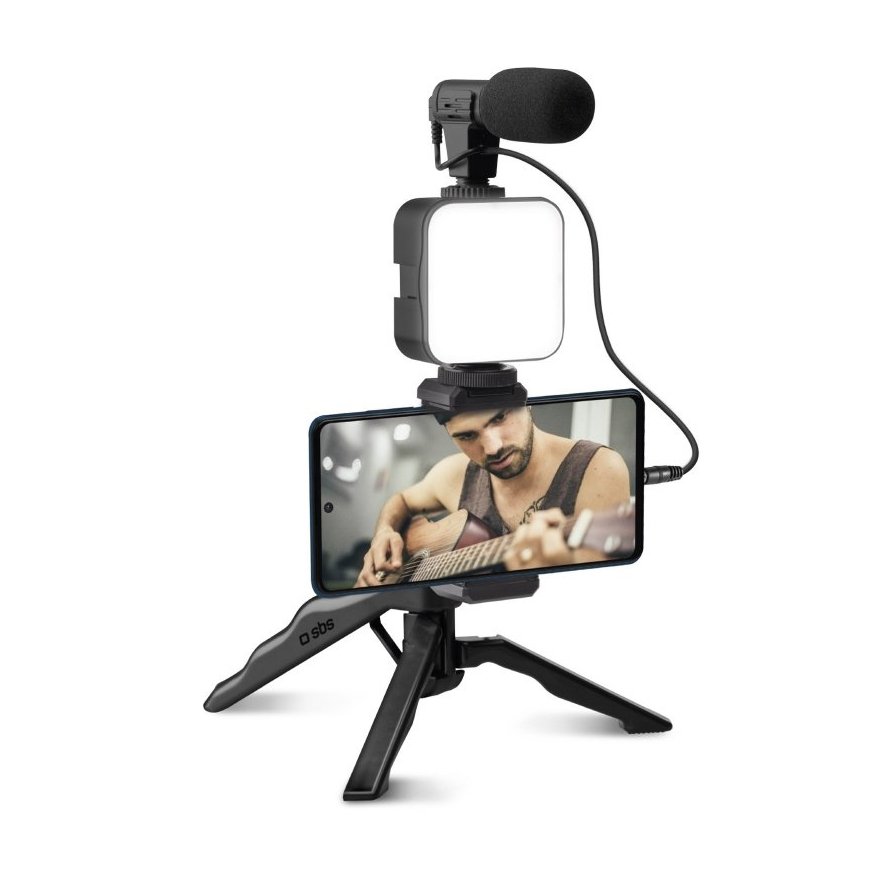 SBS TESTREAMKIT trikojis Mobilusis telefonas 3 kojos Juoda