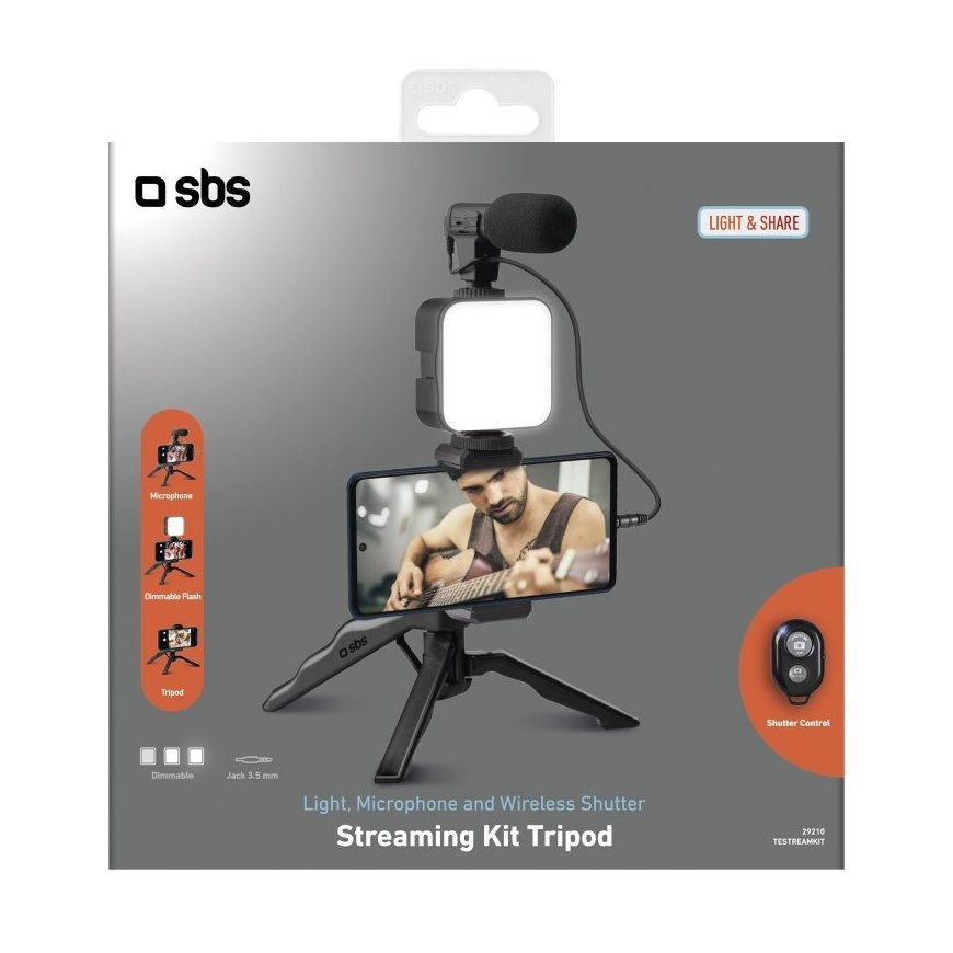 SBS TESTREAMKIT trijkājis Mobilais telefons 3 kāja (-s) Melns – 3