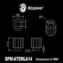 Bitspower Artemis Advanced Multi-Link OD 14MM jaoks - Sandblast hõbedane Bitspower Artemis Advanced Multi-Link OD 14MM jaoks - Sandblast hõbedane