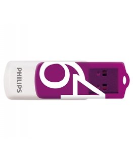 Philips FM64FD05B USB zibatmiņa 64 GB USB Type-A 2.0 Lillā, Balts