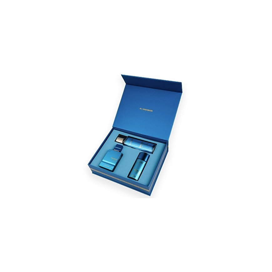 Al Haramain Amber Oud Aqua Dubai - Perfumed Extract 75 ml + Perfumed Extract 30 ml + Body Veil 250 ml – 2