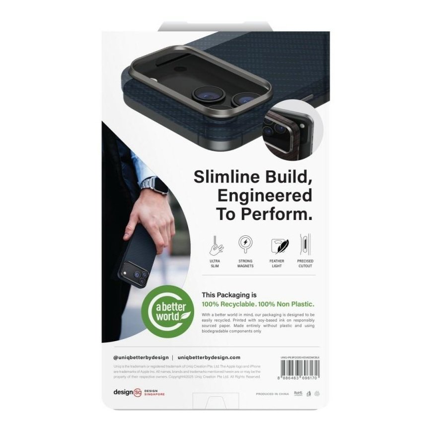 UNIQ Keva EDGE Case for iPhone 17 Pro Max Magclick Charging black