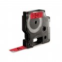 DYMO D1 Standard - Black on Red - 12mm etikečių juostelė Juoda ant raudonos