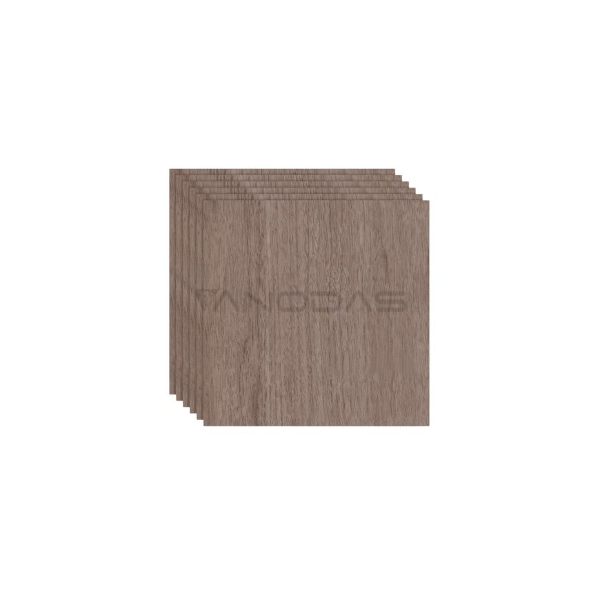 Juodojo riešutmedžio fanera - 3mm - 300x300mm - Bambu Lab - 6vnt